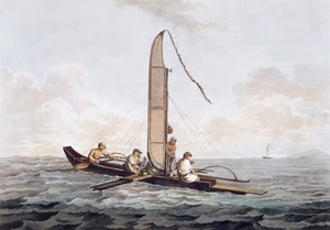 Otaheite帆船，来自“南海景色”，酒吧。 1792